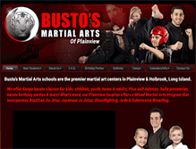 Tablet Screenshot of bustosmartialarts.com